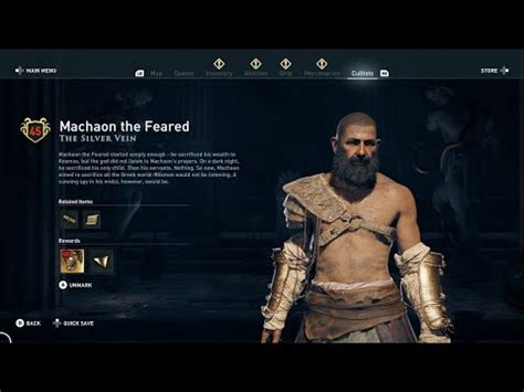machaon the feared clue|Assassin's Creed Odyssey The Silver Vein Cultist Clue .